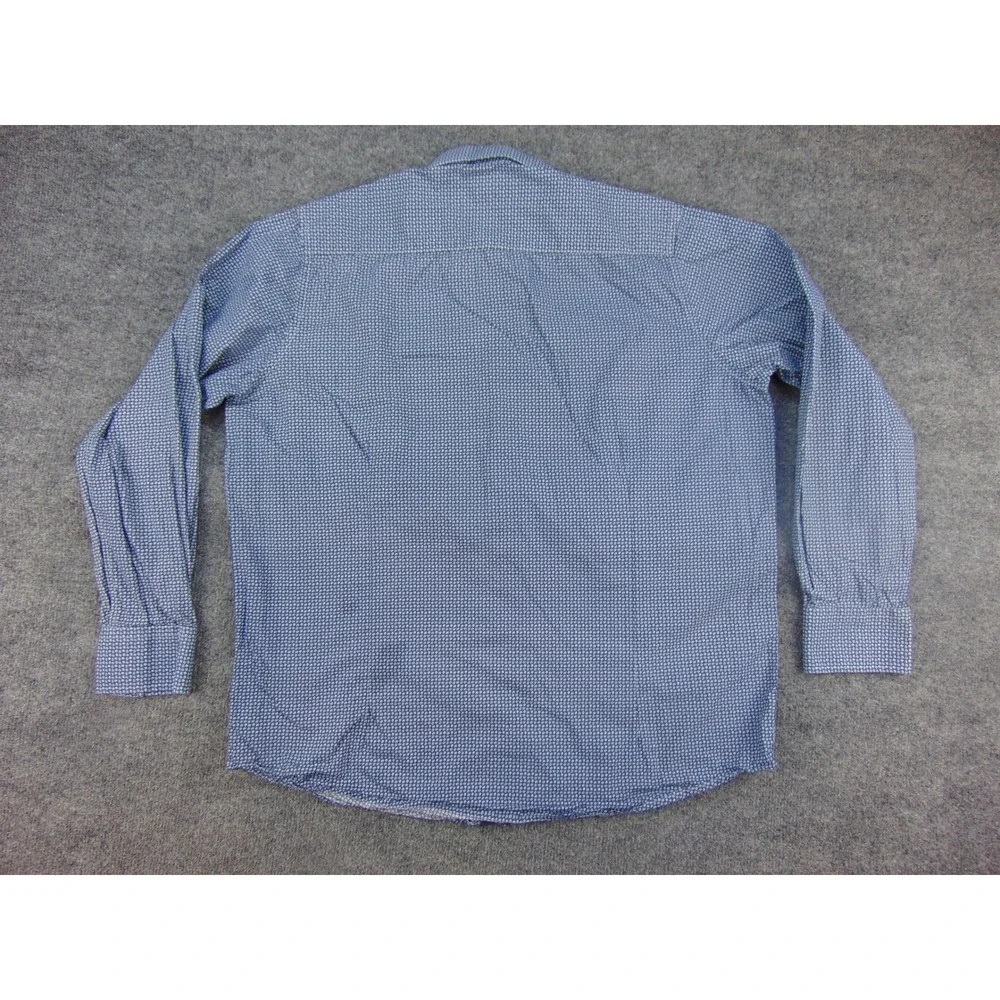 Christian Lacroix Shirt Mens Large‎ Contemporary Blue Floral Geometric CXL